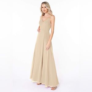 Azazie Lena - Champagne - Size 16